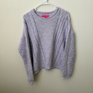 Lilly Pulitzer Maxcy Sweater Light Lilac Verbena Marl Size Large 100% cotton